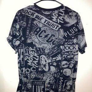 All Over Print AC/DC T shirt vintage